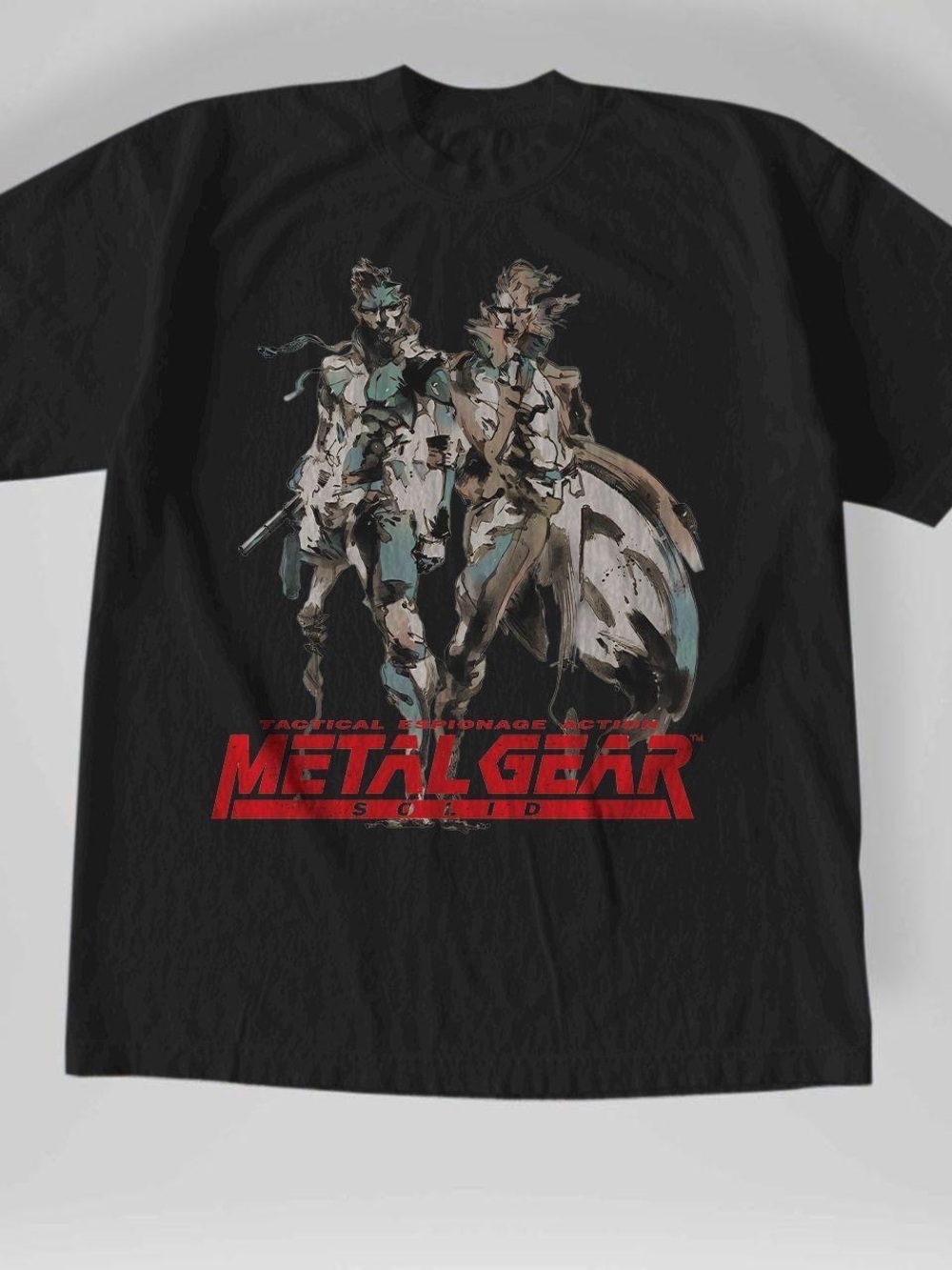 Gildan Black Metal Gear Solid Graphic Tee with Red Logo